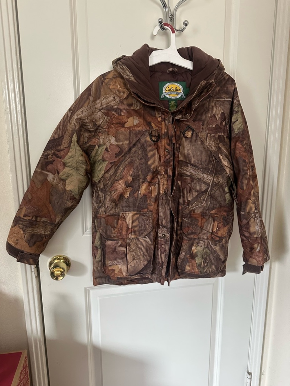 Cabela's Kids Brown Camo Hooded Puffer Jacket